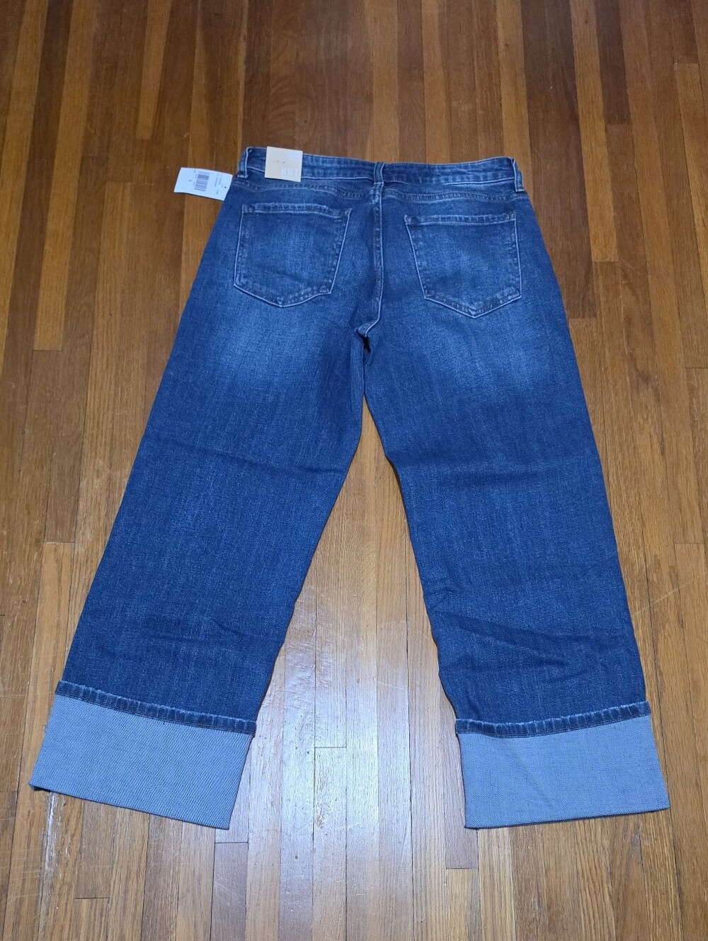 KUT From The Kloth Sienna Wide Leg Jeans Womens Size 8 Mid Rise Cuffed NEW - Picture 3 of 13